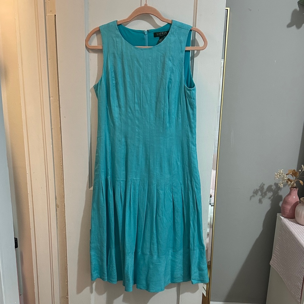 Lauren Ralph Lauren Aqua Midi Dress